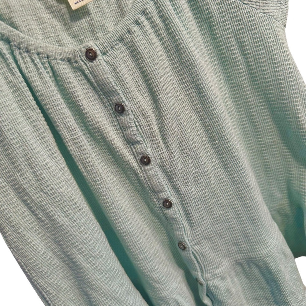 Babydoll Mint Green Top Short Sleeve Shirt M - Picture 4 of 6